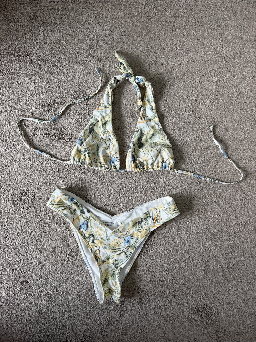 Abercrombie & Fitch Floral Bikini Bottoms - Yellow, Blue & Green